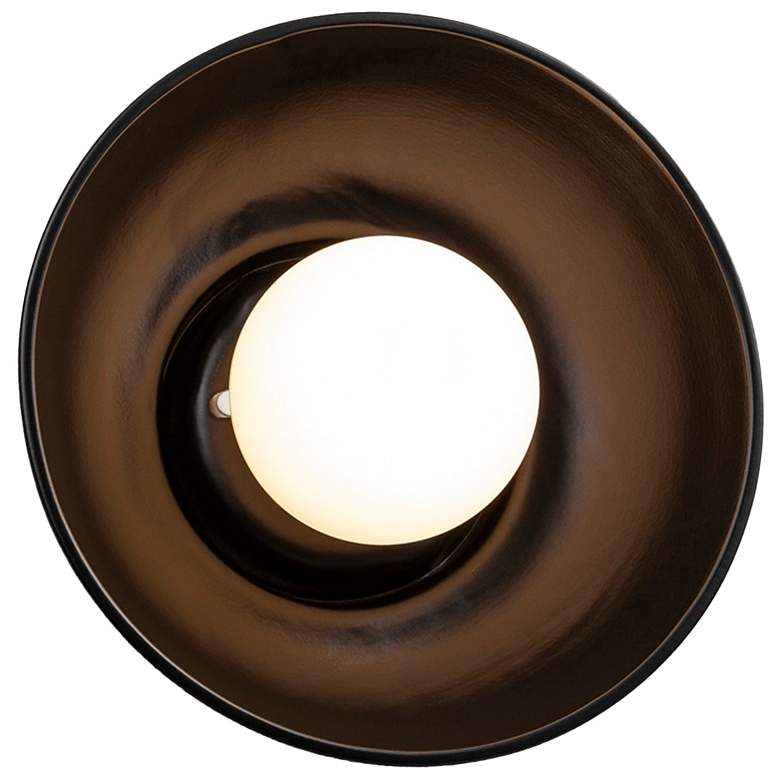 Image 3 Justice Design Coupe 10"H Carbon Matte Black LED Wall Sconce
