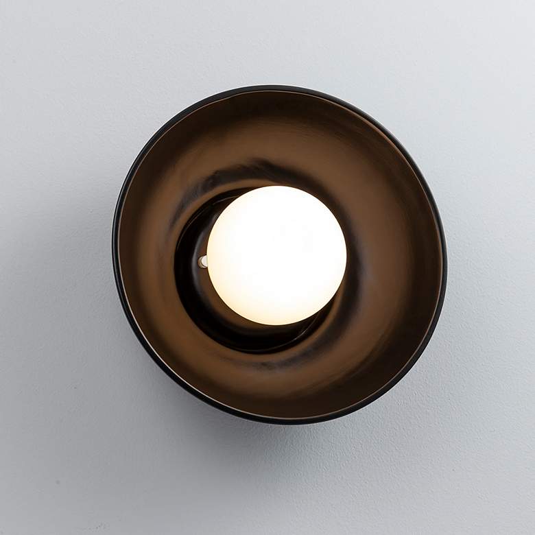 Image 2 Justice Design Coupe 10"H Carbon Matte Black LED Wall Sconce
