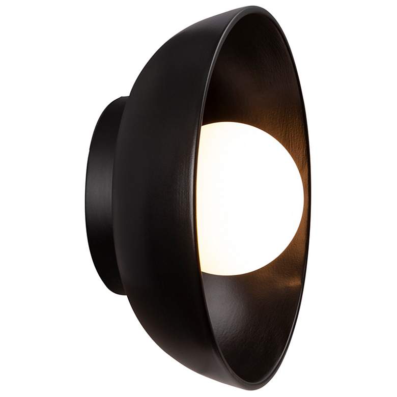 Image 5 Justice Design Coupe 10"H Carbon Matte Black LED Wall Sconce more views