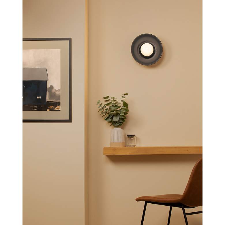 Image 7 Justice Design Coupe 10"H Carbon Matte Black LED Wall Sconce more views