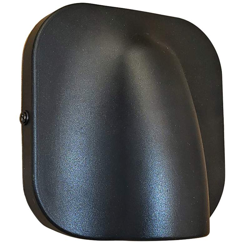 Image 1 Justice Design Cove 6"H Matte Black LED Outdoor Wall Light