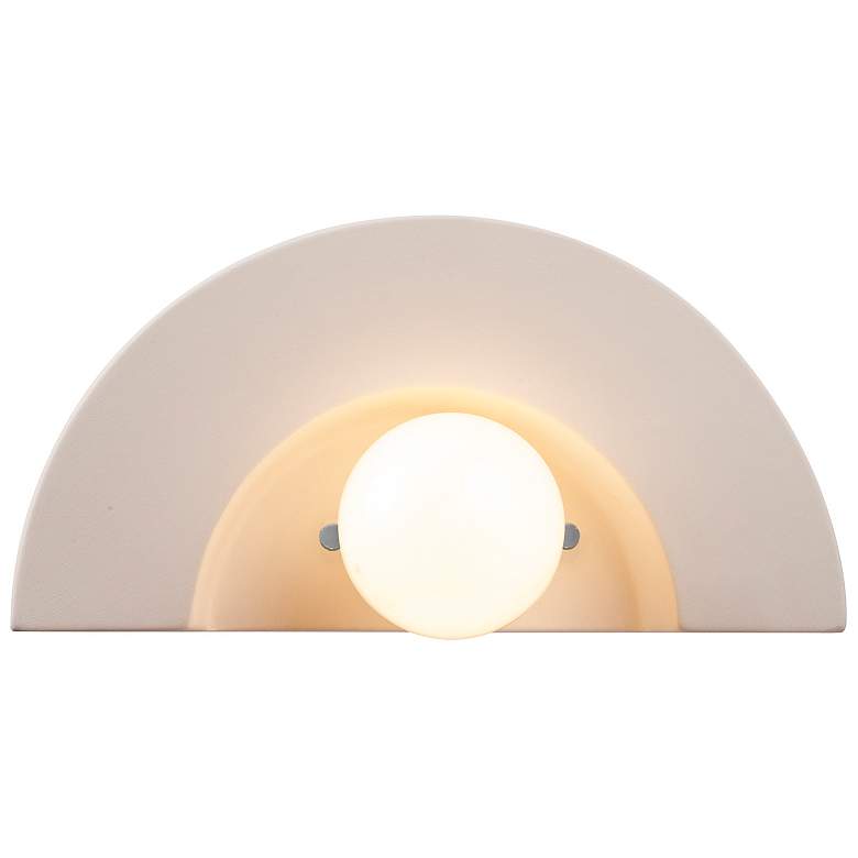 Image 2 Justice Design Crescent 6" High Bisque Wall Sconce more views