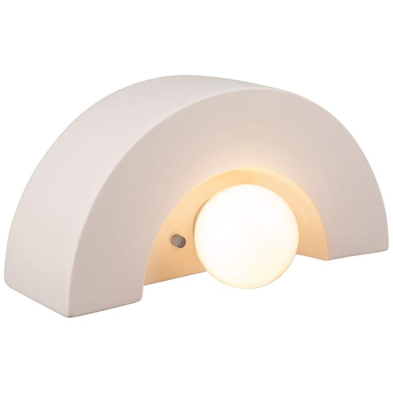Image 3 Justice Design Crescent 6 inch High Bisque Wall Sconce more views