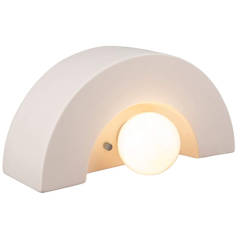 Image 4 Justice Design Crescent 6" High Bisque Wall Sconce more views