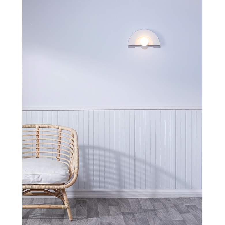 Image 5 Justice Design Crescent 6" High Bisque Wall Sconce more views