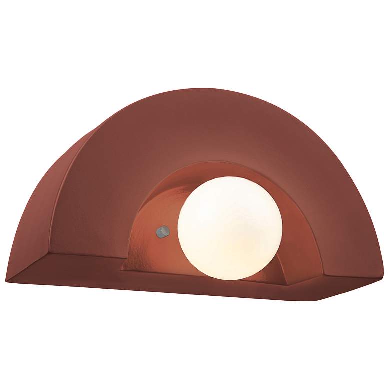 Image 2 Justice Design Crescent 6" High Canyon Clay Wall Sconce