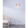 Justice Design Crescent 6" High Gloss Blush Wall Sconce