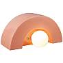 4_Justice Design Crescent 6" High Gloss Blush Wall Sconce more views