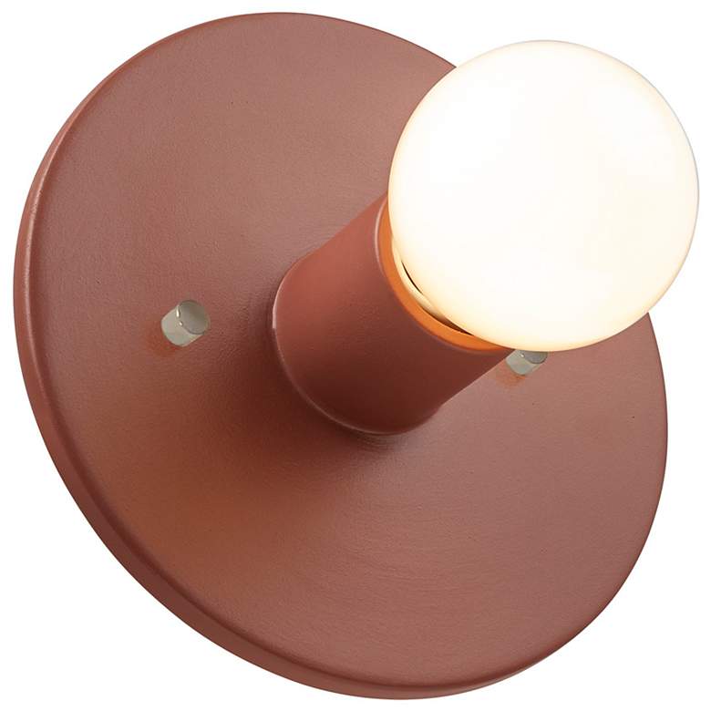 Image 3 Justice Design Discus 8" High Canyon Clay Wall Sconce