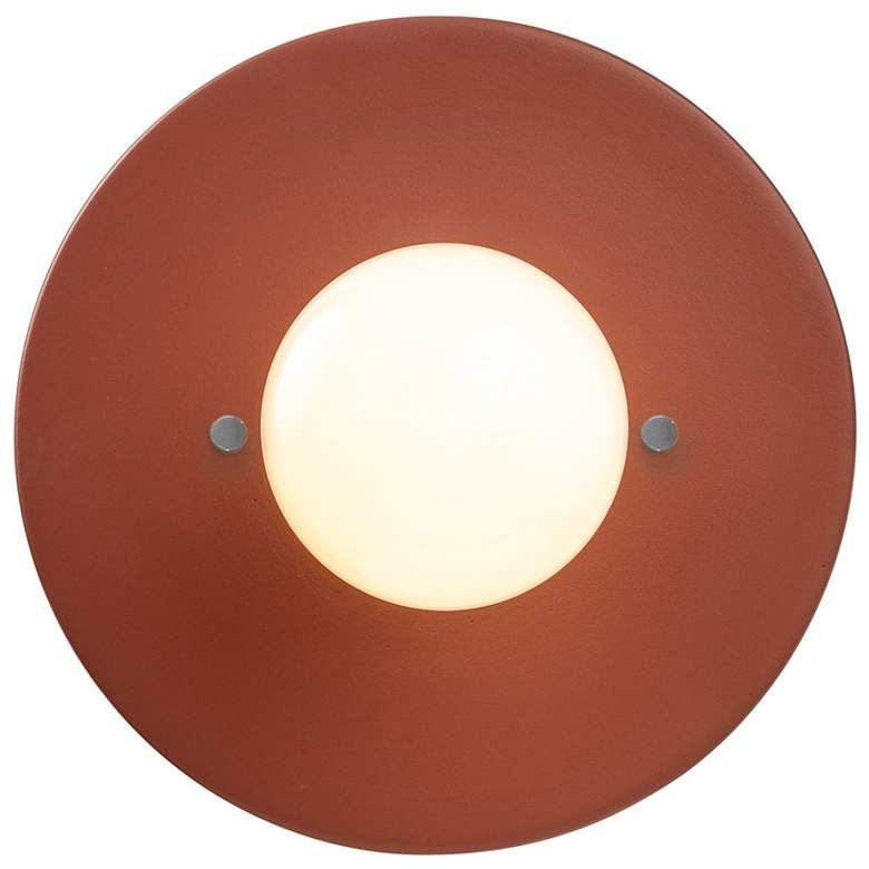 Image 4 Justice Design Discus 8" High Canyon Clay Wall Sconce more views
