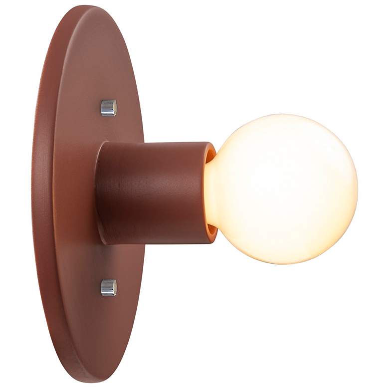 Image 5 Justice Design Discus 8" High Canyon Clay Wall Sconce more views