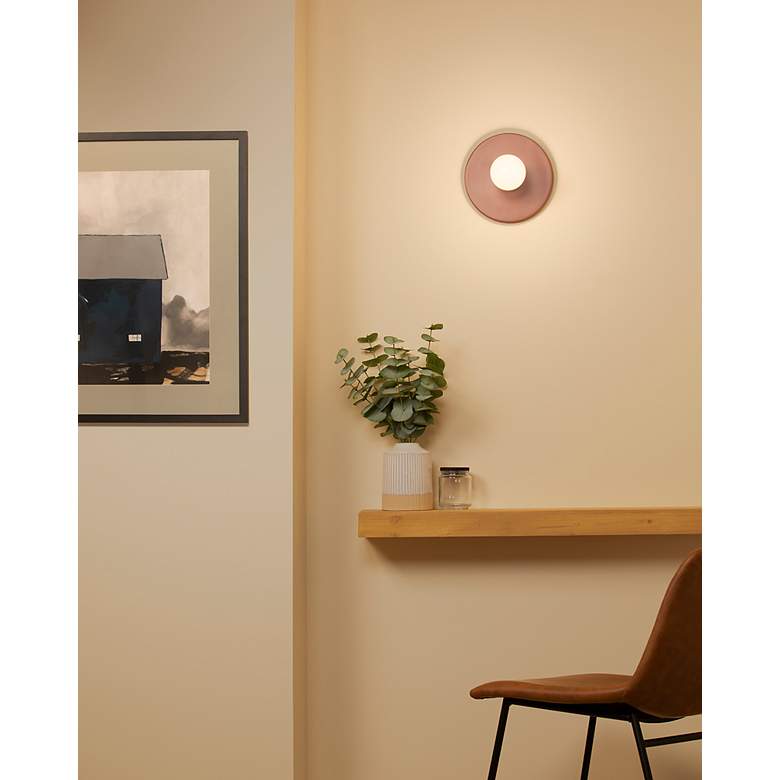 Image 6 Justice Design Discus 8" High Canyon Clay Wall Sconce more views