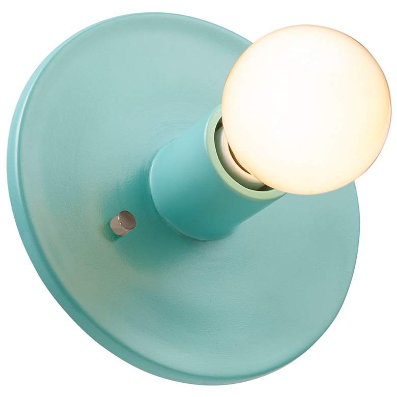 Image 2 Justice Design Discus 8" High Reflecting Pool Wall Sconce