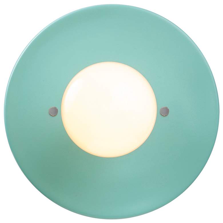 Image 3 Justice Design Discus 8" High Reflecting Pool Wall Sconce more views