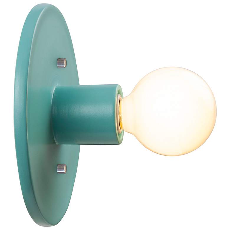 Image 4 Justice Design Discus 8" High Reflecting Pool Wall Sconce more views