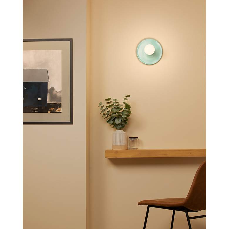 Image 5 Justice Design Discus 8" High Reflecting Pool Wall Sconce more views