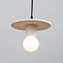 2_Justice Design Discus 8" Wide Bisque Mini Pendant