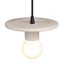 5_Justice Design Discus 8" Wide Bisque Mini Pendant more views