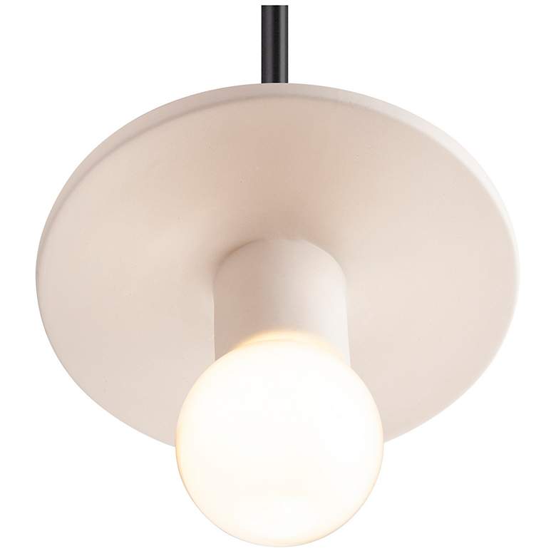 Image 6 Justice Design Discus 8" Wide Bisque Mini Pendant more views