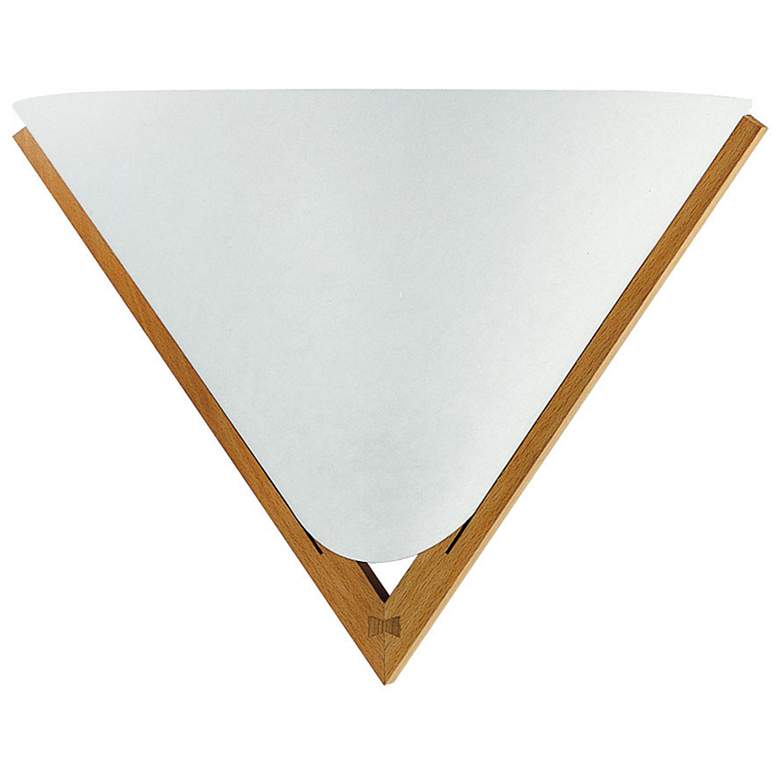 Image 1 Justice Design Domus 9" High Beech Wood and Ceramic LED Wall Sconce