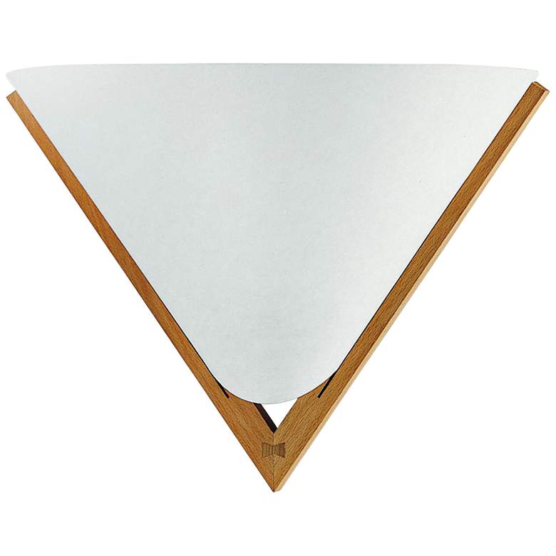 Image 1 Justice Design Domus 9" High Natural Wood Modern Wall Sconce