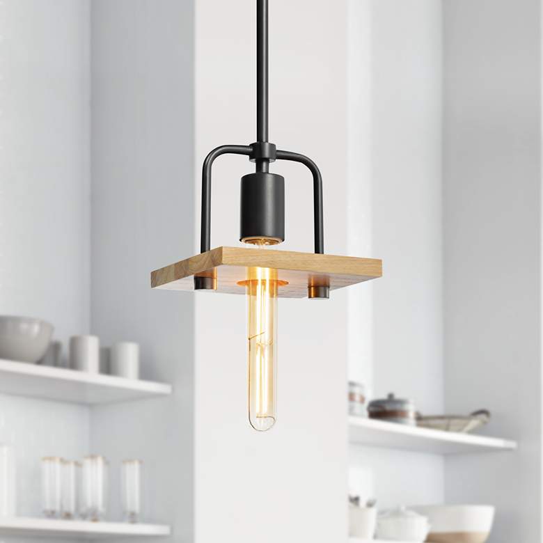 Image 1 Justice Design Eco&#8482; Loft 6 inchW Matte Black Mini Pendant