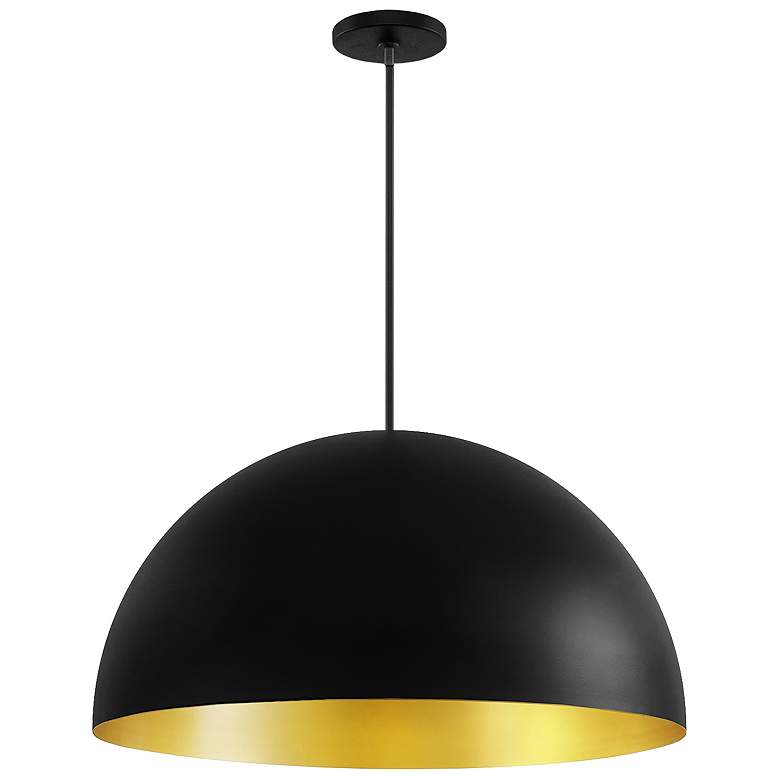 Image 2 Justice Design Elias 23 1/2" Wide Matte Black Pendant Light