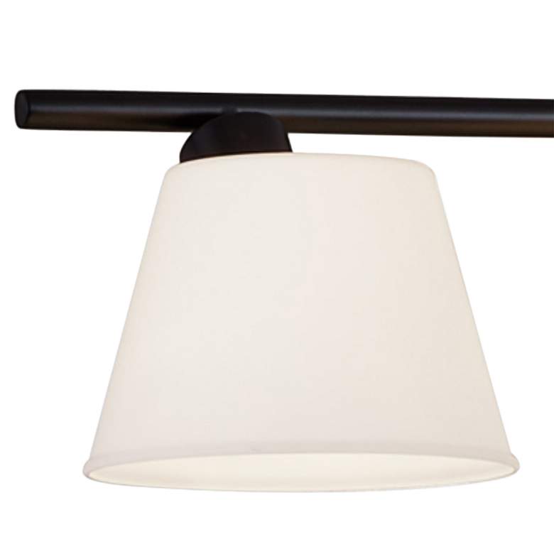 Image 3 Justice Design Envoy 32 3/4" Wide Matte Black White 4-Light Bath Light more views