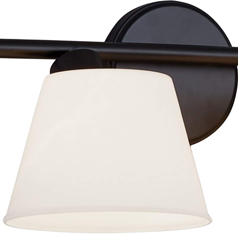 Image 3 Justice Design Envoy 7 3/4" High Matte Black 2-Light Wall Sconce more views