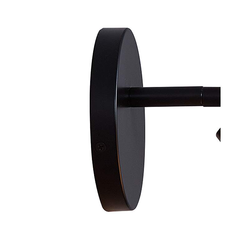 Image 3 Justice Design Envoy 7 3/4" High Matte Black Wall Sconce more views