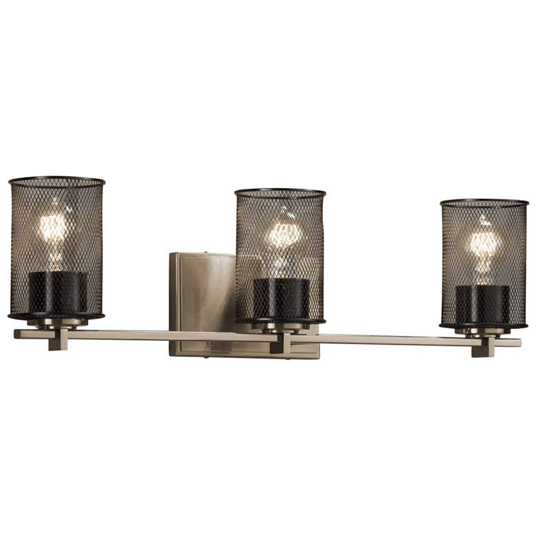 Image 1 Justice Design Era 24" Wide Brushed Brass 3-Light Bath Bar