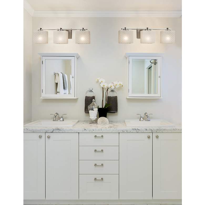 Image 3 Justice Design Era 24" Wide Brushed Nickel 3-Light Bath Light more views