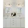 3_Justice Design Era 24" Wide Brushed Nickel 3-Light Bath Light more views