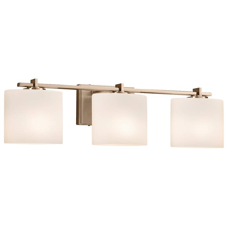 Image 1 Justice Design Era 26 3/4"W Brushed Brass 3-Light Bath Light
