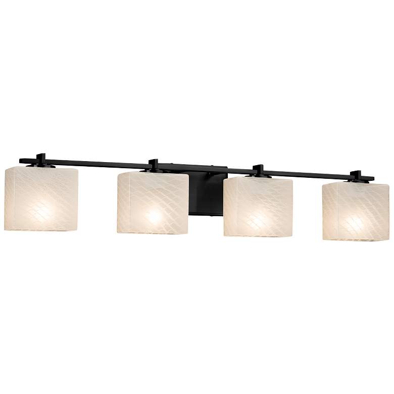 Image 1 Justice Design Era 34" Wide Matte Black 4-Light Bath Light