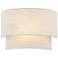 Justice Design Evan 10" High 2-Tier Cream Fabric Wall Sconce