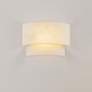 1_Justice Design Evan 10" High 2-Tier Cream Fabric Wall Sconce