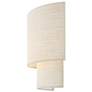 5_Justice Design Evan 10" High 2-Tier Cream Fabric Wall Sconce more views