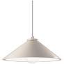1_Justice Design Flare 12" Wide LED Polished Chrome Matte White Pendant