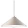 Justice Design Flare 12" Wide LED Polished Chrome Matte White Pendant