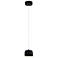 Justice Design Frascati 4 1/2"W Matte Black LED Mini Pendant