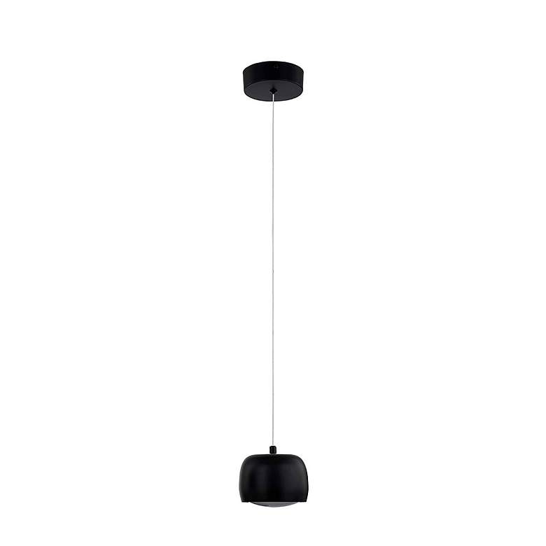 Image 2 Justice Design Frascati 4 1/2"W Matte Black LED Mini Pendant more views