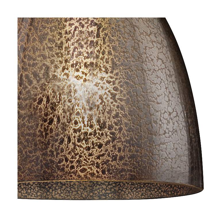 Image 3 Justice Design Fusion 10 1/2" Bronze and Mottled Glass Mini Pendant more views