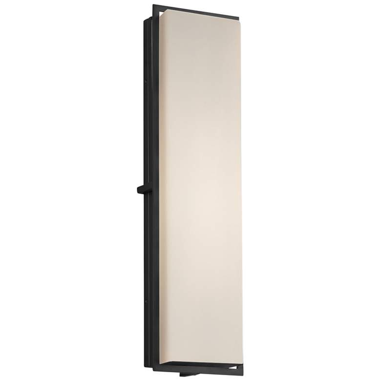 Image 1 Justice Design Fusion 24" High Matte Black LED Outdoor Wall Light