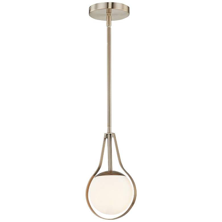 Image 2 Justice Design Fusion 6 1/2" Opal Glass Modern LED Globe Mini Pendant