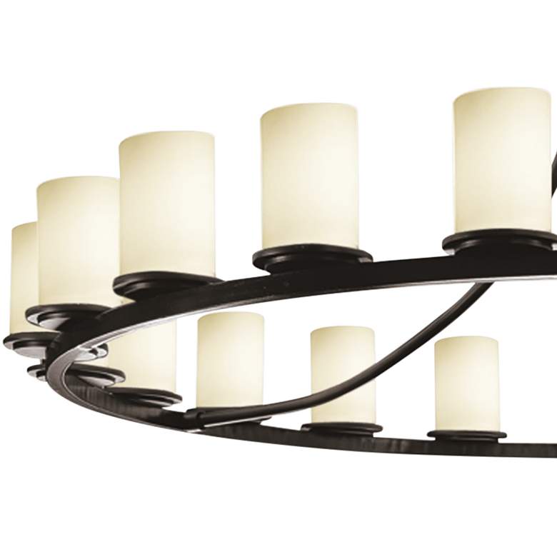 Image 3 Justice Design Fusion 60"W Matte Black 21-Light Chandelier more views
