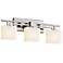 Justice Design Fusion Aero 26" Wide 3-Light Opal Chrome Bath Bar Light