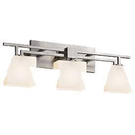 Image1 of Justice Design Fusion Aero 26" Wide 3-Light Opal Nickel Bath Bar