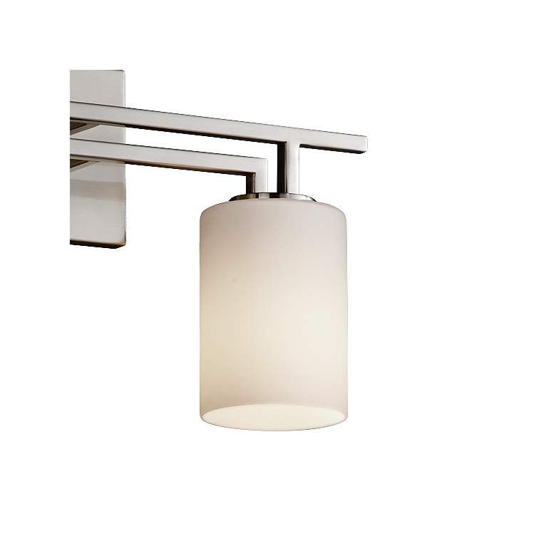 Image 3 Justice Design Fusion Aero 26 inch Wide Brushed Nickel 3-Light Bath Light more views