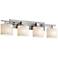 Justice Design Fusion Aero 36 1/2" Brushed Nickel 4-Light Bath Light